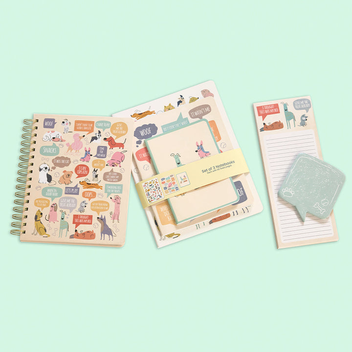 If Dogs Could Talk Stitched Notebook Set