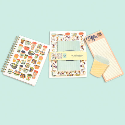 But First Coffee Stitched Notebook Set