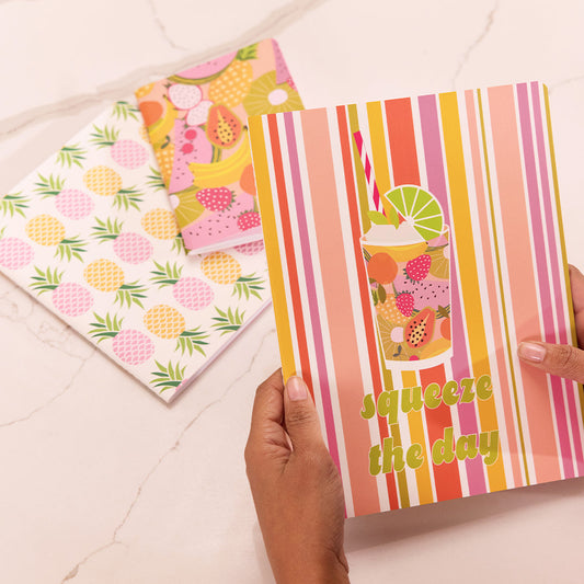 Squeeze The Day Stitched Notebook Set