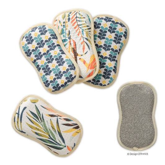 Colorful Leaves Scrubbie Set