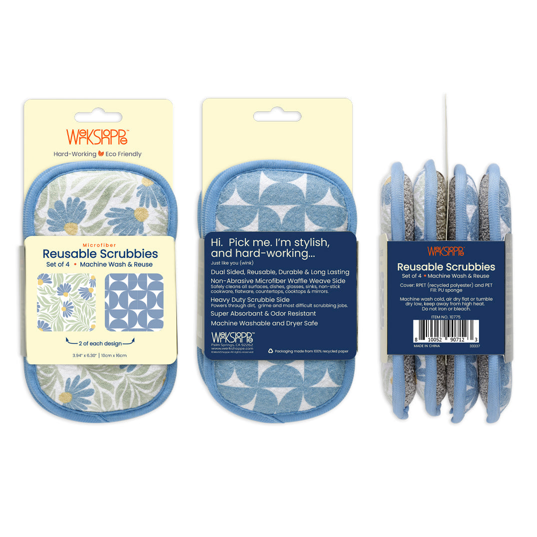 Blue Coneflower Scrubbie Set