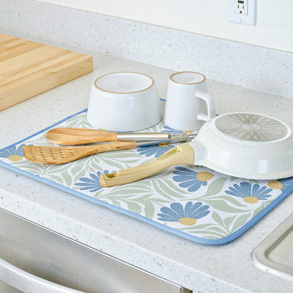 Blue Coneflower Dish Drying Mats