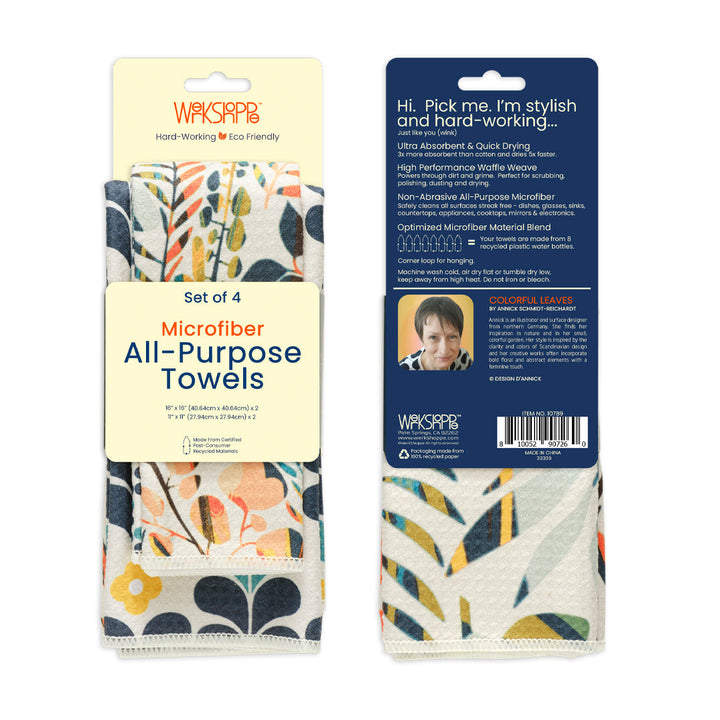 Colorful Leaves All Purpose Towel Set