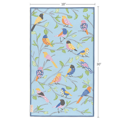 Floral Finch & Friends Microfiber Towel