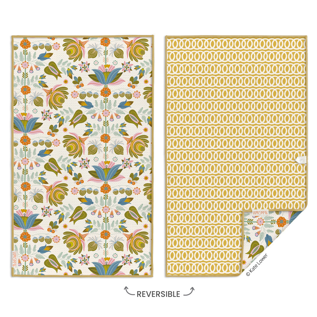 Cottage Floral Microfiber Towel