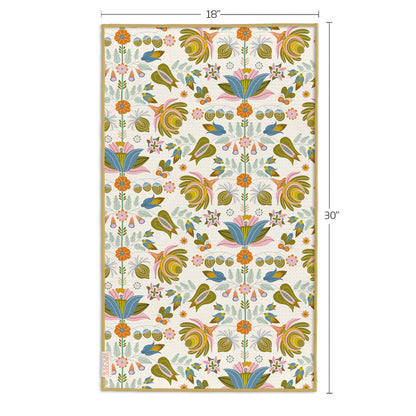 Cottage Floral Microfiber Towel
