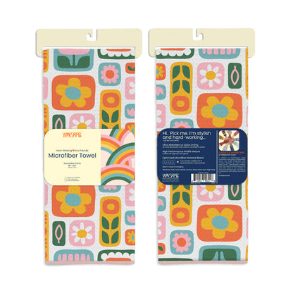 Daisies & Rainbows Microfiber Towel