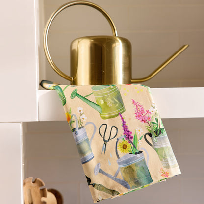 Watering Cans Cotton Tea Towel
