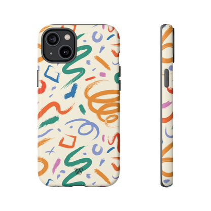 DOODLE BRUSH STROKES | Tough Phone Case