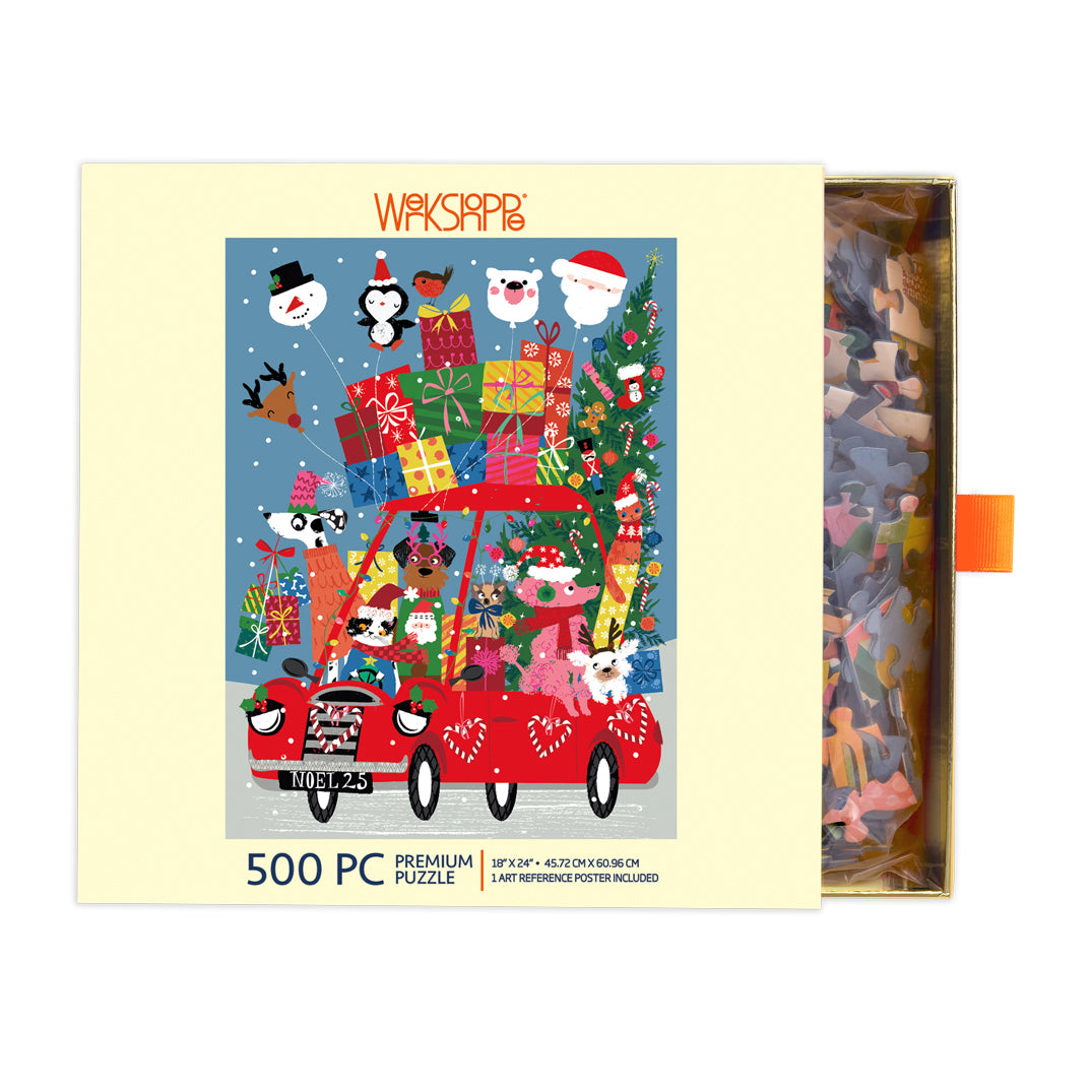 Festive Fun Car 500 Piece Christmas Puzzle