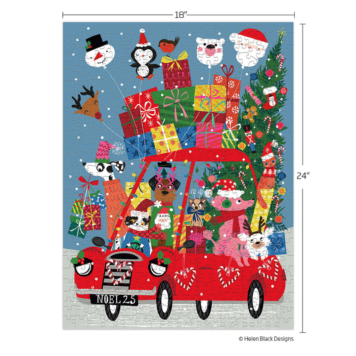 Festive Fun Car 500 Piece Christmas Puzzle