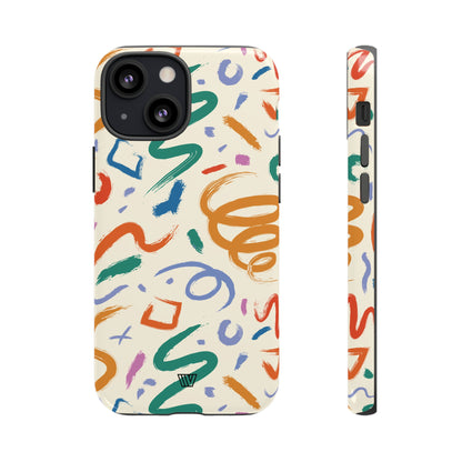 DOODLE BRUSH STROKES | Tough Phone Case