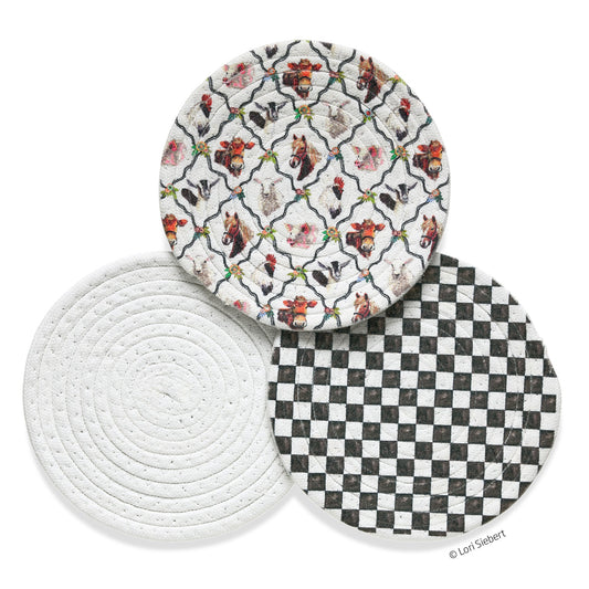 At The Farm Cotton Kitchen Trivets
