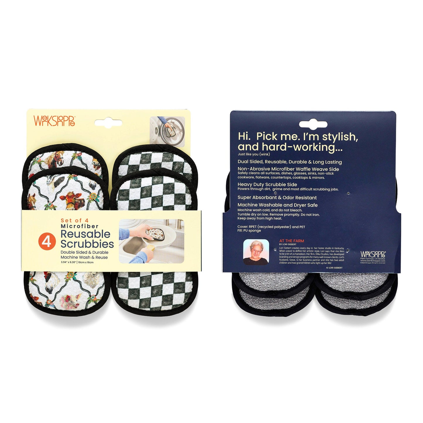 At The Farm Microfiber Scrubbie Set