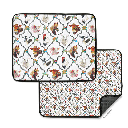 At The Farm Microfiber Dish Mat