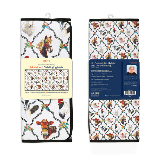 At The Farm Microfiber Dish Mat