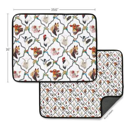At The Farm Microfiber Dish Mat