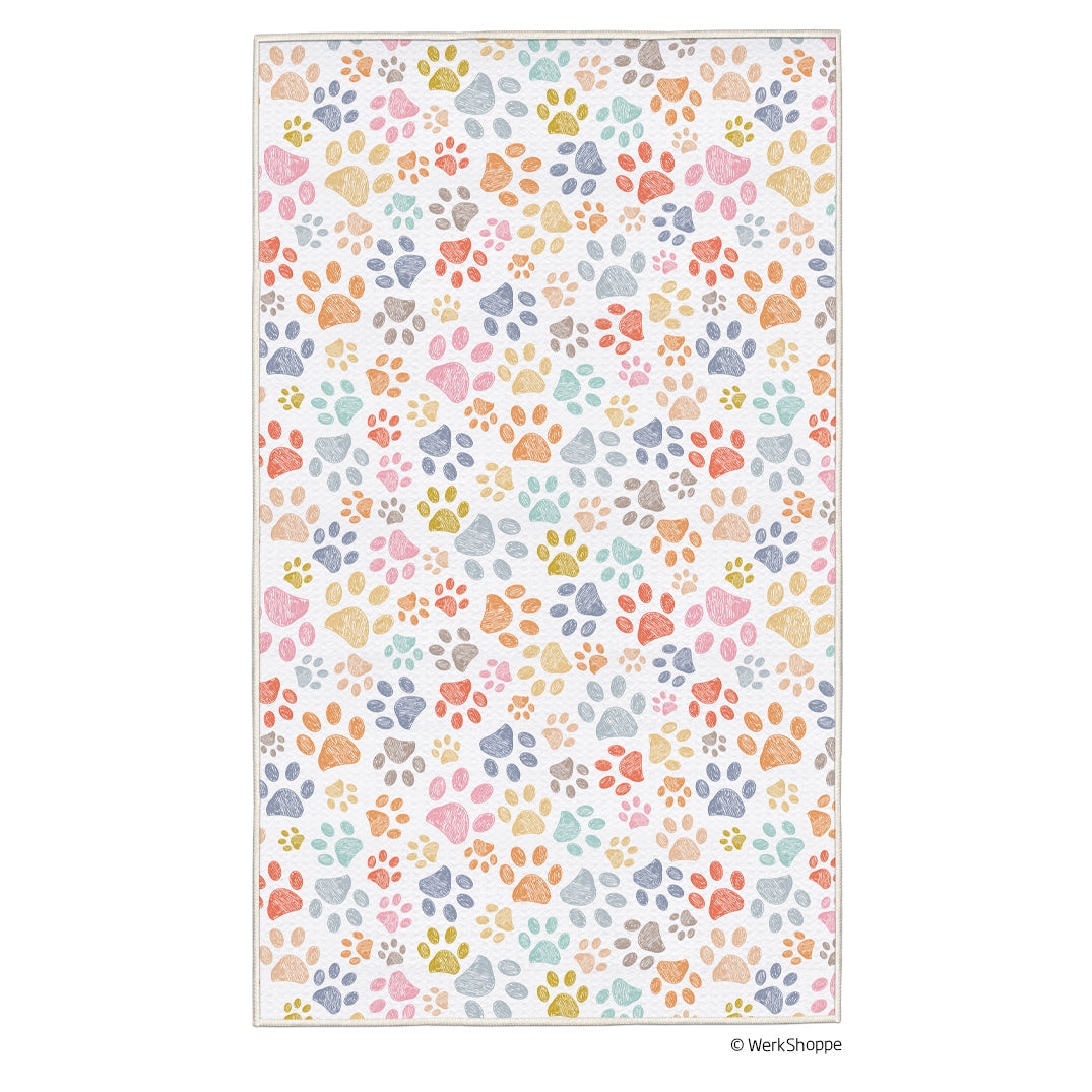 Paw Prints Pet Drying Microfiber Towel