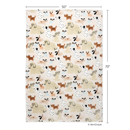 Pooches & Pups Pet Fleece Blanket