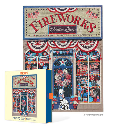 Flags & Fireworks 500 Piece Puzzle