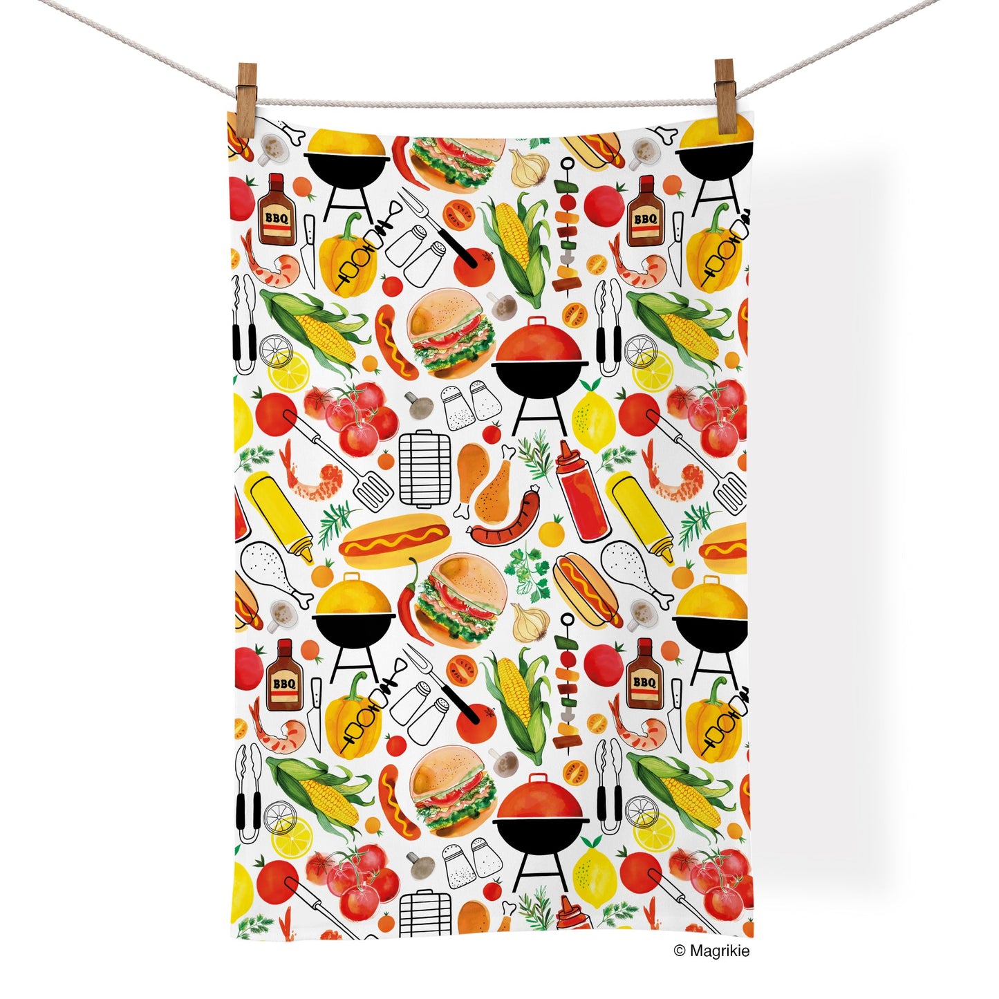 BBQ 100% Cotton Tea Towel