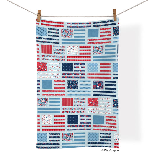Stars, Stripes and Florals 100% Cotton Tea Towel