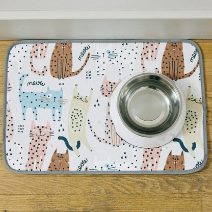 Cats Meow Pet Bowl Mat