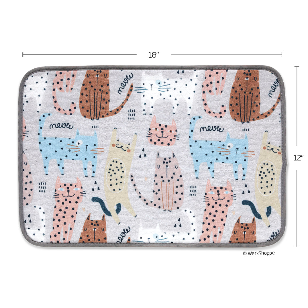 Cats Meow Pet Bowl Mat