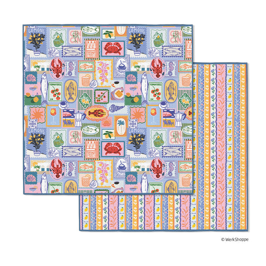 Mediterranean Summer Microfiber Dishcloths
