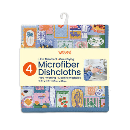 Mediterranean Summer Microfiber Dishcloths