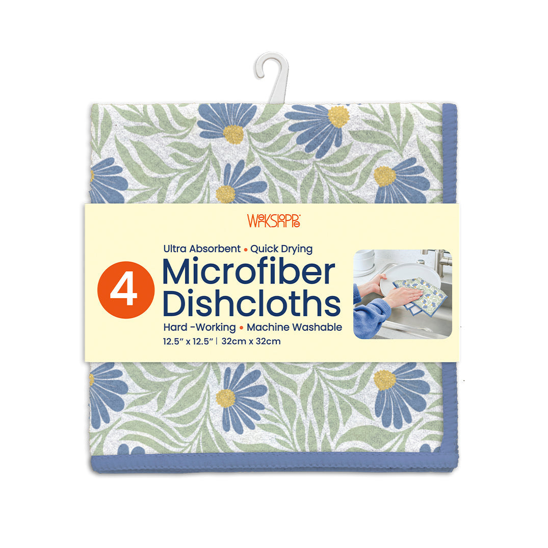 Blue Coneflower Microfiber Dishcloths