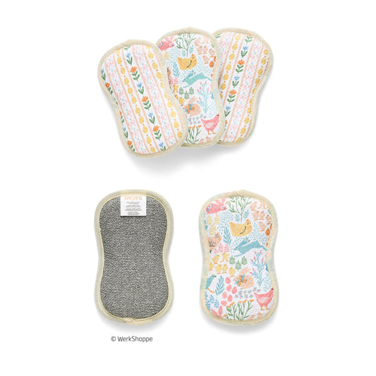 Springtime Friends Microfiber Scrubbie Set