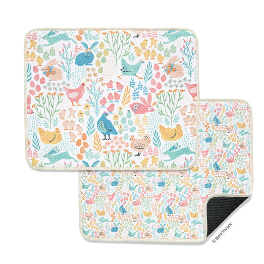 Springtime Friends Easter Microfiber Dish Mat