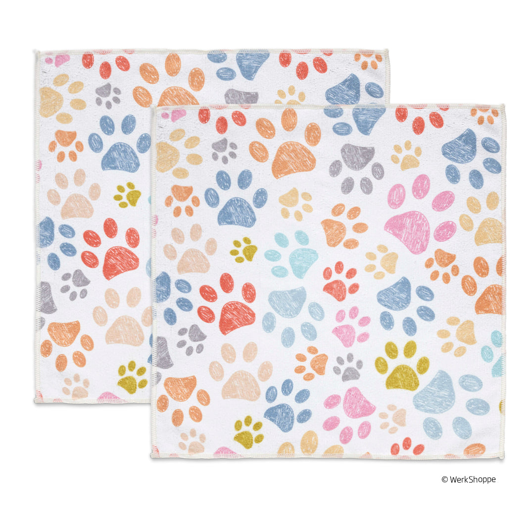 Paw Prints Pet Paw Microfiber Towels