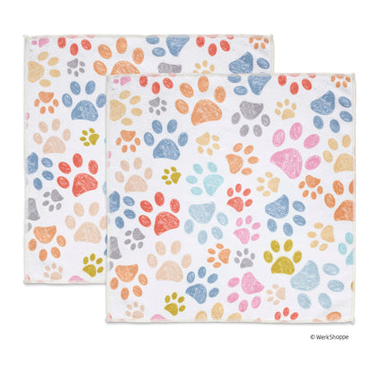 Paw Prints Pet Paw Microfiber Towels