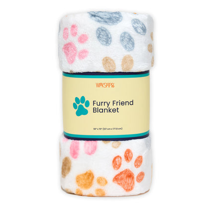 Paw Print Pet Fleece Blanket