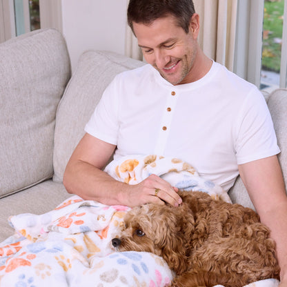 Paw Print Pet Fleece Blanket