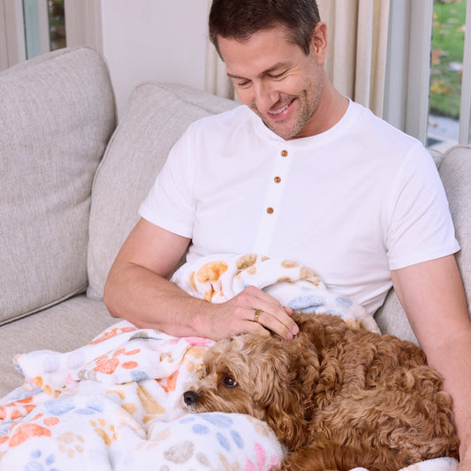 Paw Print Pet Fleece Blanket