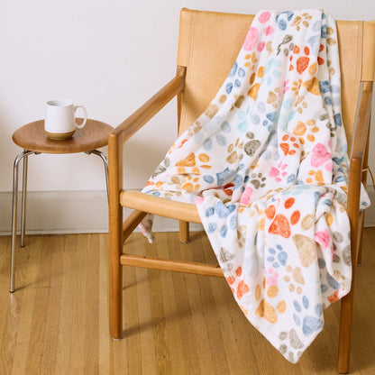 Paw Print Pet Fleece Blanket