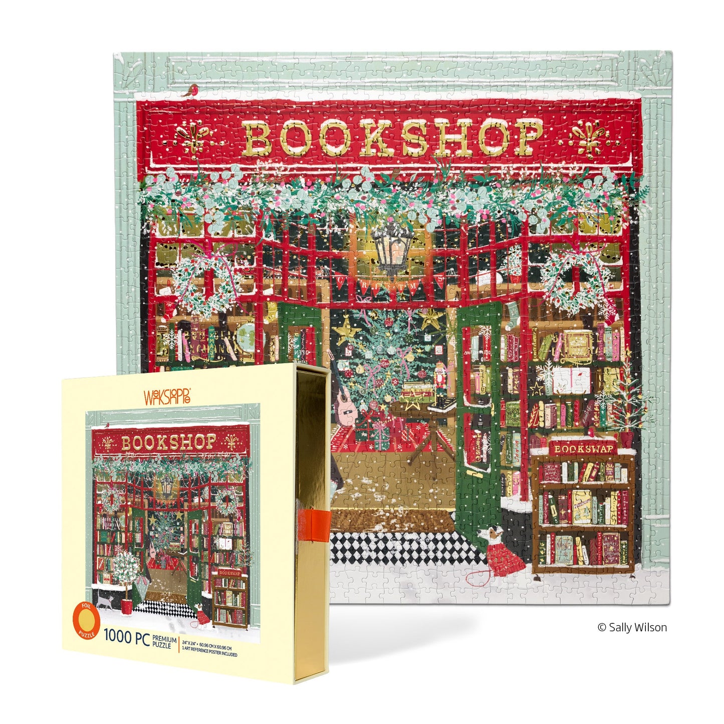 Festive Bookshop 1000 Piece Puzzle
