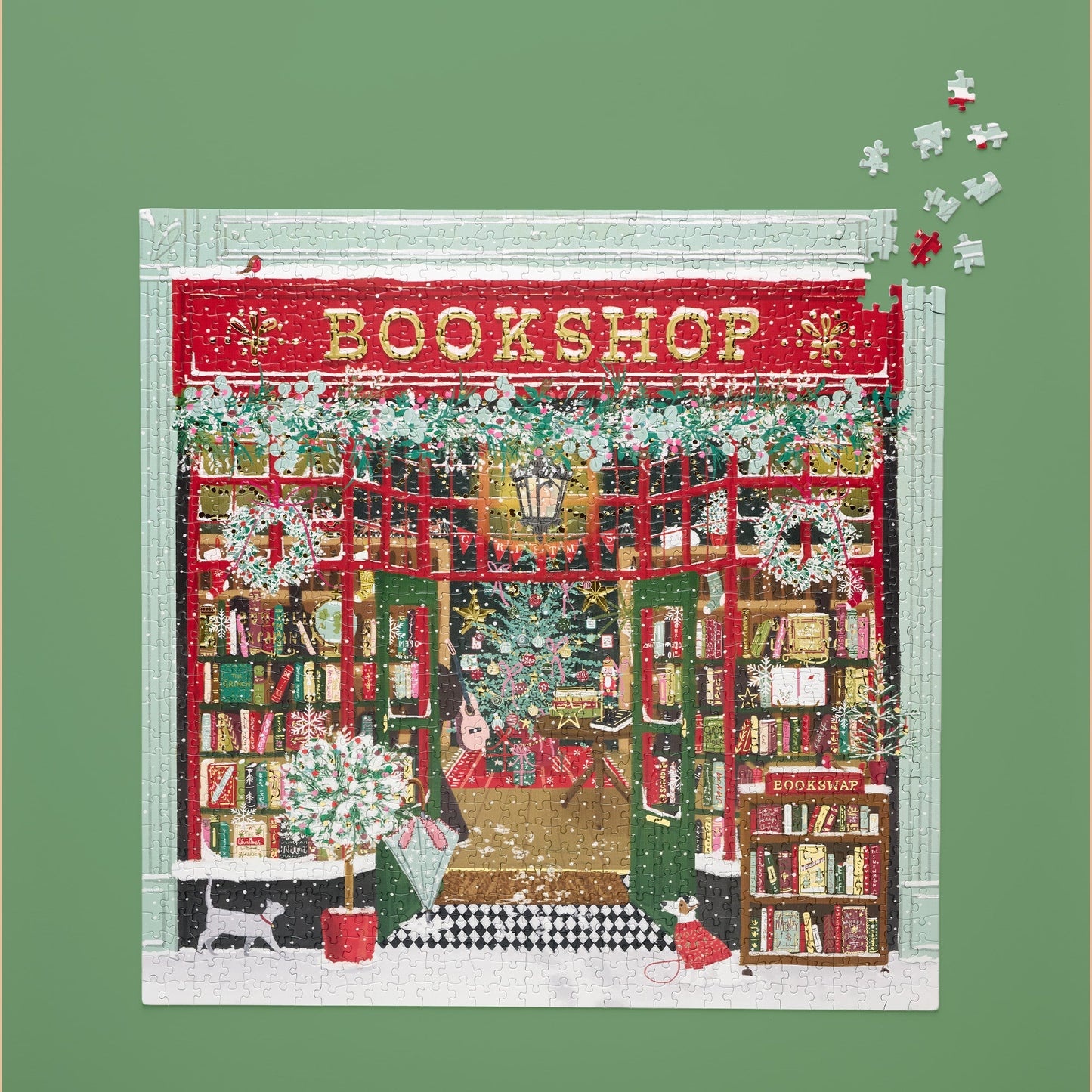Festive Bookshop 1000 Piece Puzzle