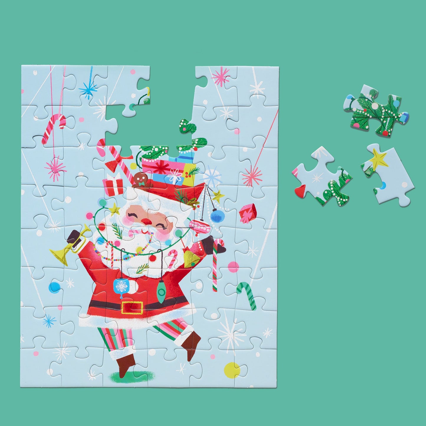 Fancy Pants Santa 48 Piece Puzzle Snax