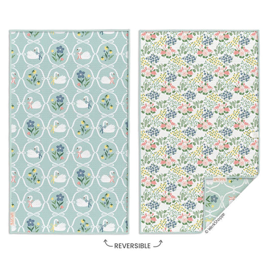 Swan Floral Microfiber Towel