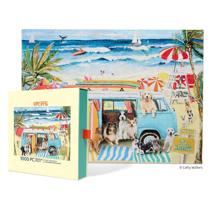 Doggie Surf School 1000 Piece Puzzle