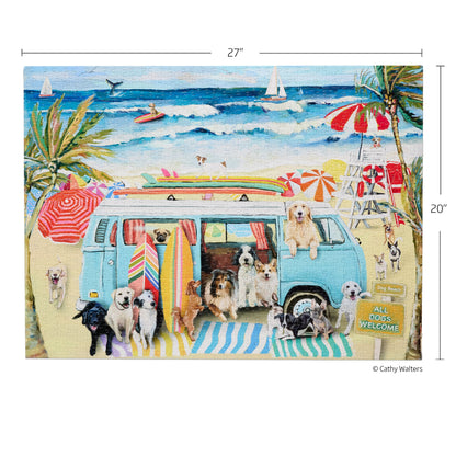 Doggie Surf School 1000 Piece Puzzle