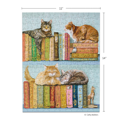Cats On Books 250 Piece Puzzle Set