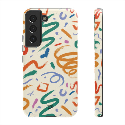 DOODLE BRUSH STROKES | Tough Phone Case