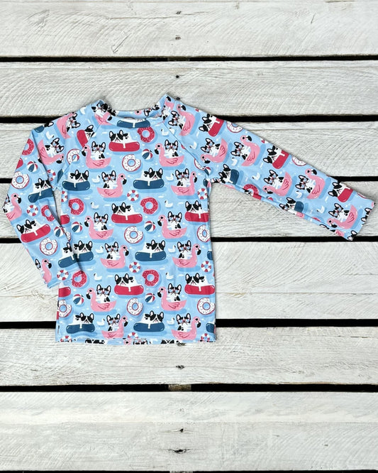 Pool Pups Printed Long Sleeve Sun Shirt