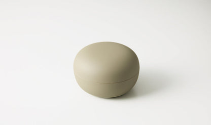 SNACK BENTO BOX PEBBLE ROUND GRAY STONE