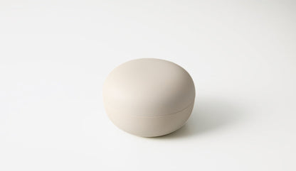 SNACK BENTO BOX PEBBLE ROUND GRAY STONE